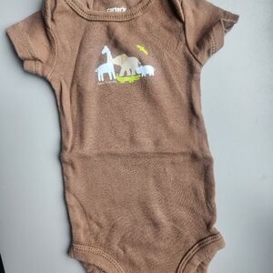 Carter's Brown Safari Animal Bodysuit